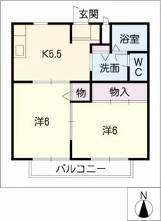サンライズ豊【2階】の間取り