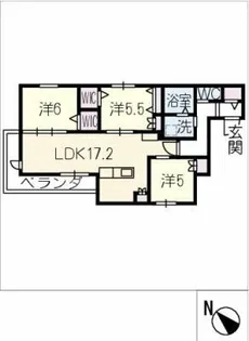 Garden Court池下【3階】の間取り