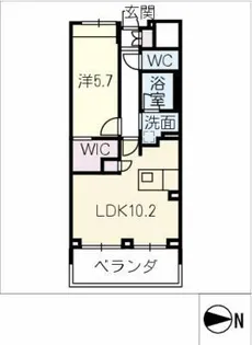 シーズンフラッツ今池NORTH【4階】の間取り
