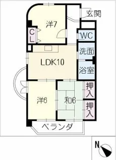イオス名東【3階】の間取り