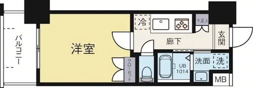 CLUBORIENTNo105【11階】の間取り