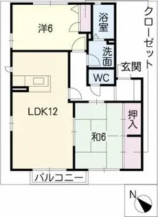 シェソワ一色 弐番館【2階】の間取り