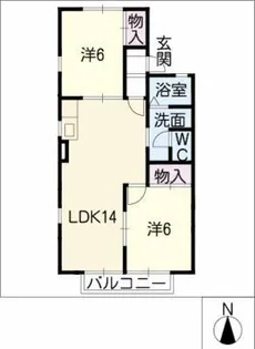 パレスノーヴァ【1階】の間取り