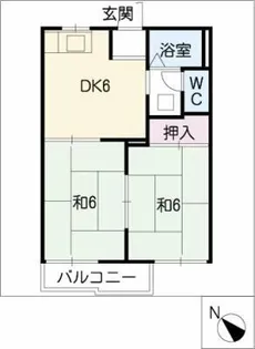 コーポ勝洋A棟【2階】の間取り
