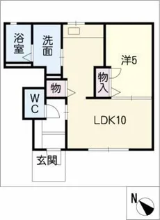 スカイコートB棟【1階】の間取り