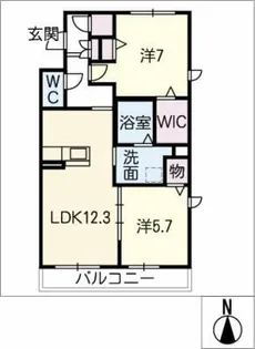 プラシード・M【2階】の間取り