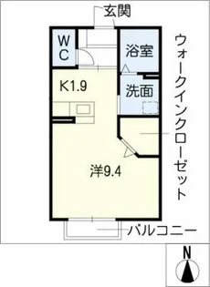 シングルコート ミネックス A【1階】の間取り