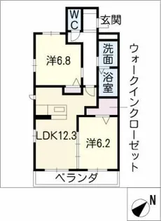 アンテヴェール【1階】の間取り