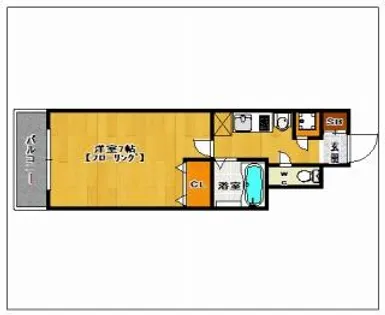 ピュアドームエクサイト博多【1101号室】の間取り