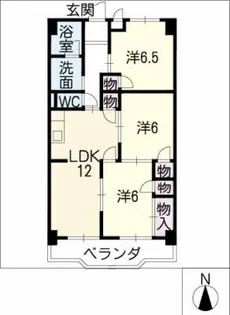 グリーン高瀬木【5階】の間取り