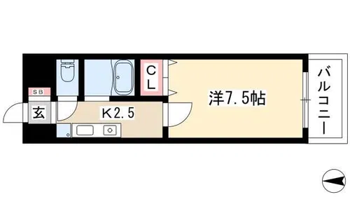 浅井ビル【3階】の間取り