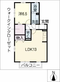 カーサ・クオーレ【2階】の間取り