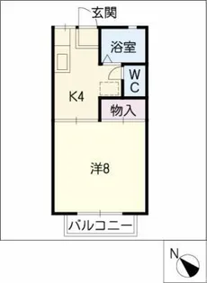 タウンハイツ’90【1階】の間取り