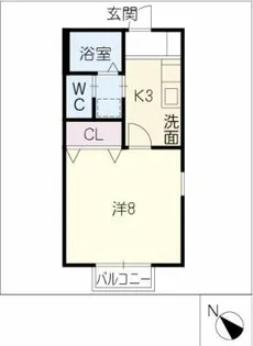 パークハイツ伊藤【2階】の間取り