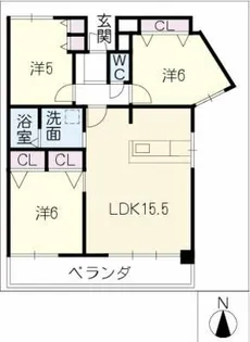スカイライフ新宿【6階】の間取り