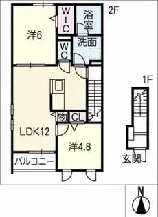 ティエラ リンピア【2階】の間取り