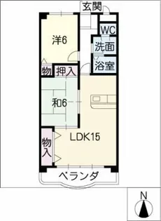 カデンツア ライフ恭【4階】の間取り