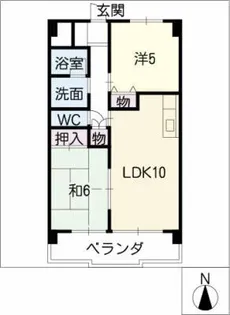 エコタウン勝川【6階】の間取り