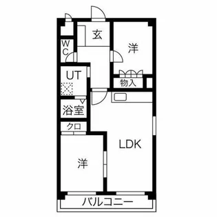 サンハイツ朝宮【1階】の間取り