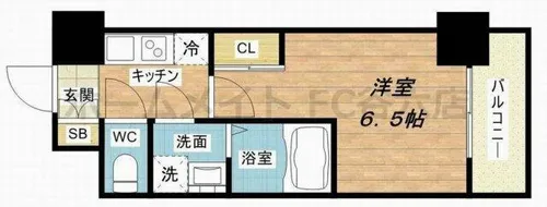 S-RESIDENCE阿波座WEST【10階】の間取り