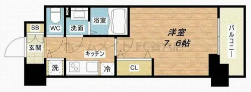 エスリード大阪城アクシス【7階】の間取り