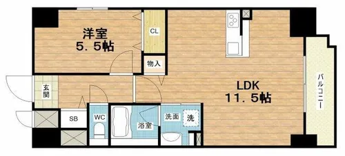 サンセール上本町【10階】の間取り