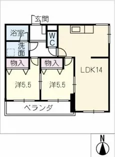ハイツエクセル【1階】の間取り