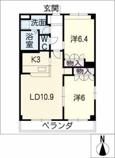 Crecia中平(クレシアナカヒラ)【3階】の間取り