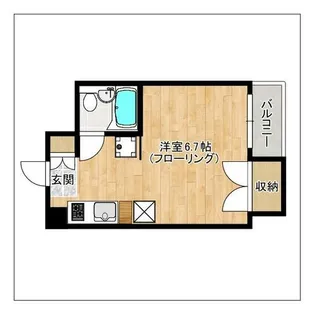 戸渡ビル【402号室】の間取り