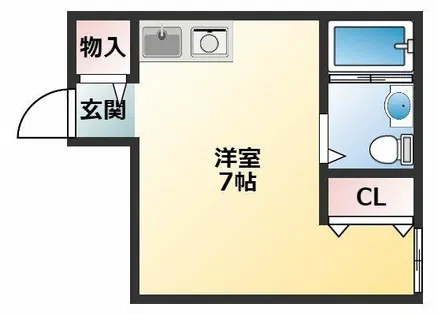 プロシード八戸ノ里【2階】の間取り