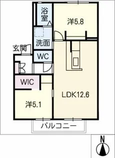 ドゥエル司【2階】の間取り