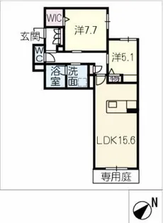 シャーメゾンArtsy【1階】の間取り