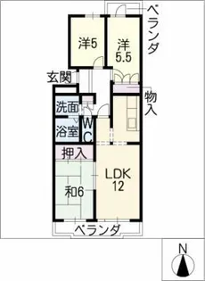 グランドエクレール【1階】の間取り