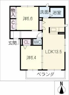 エステート【3階】の間取り