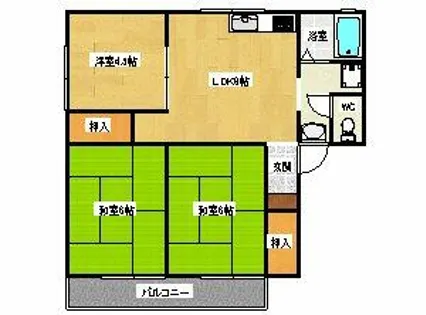 セジュール87【1階】の間取り