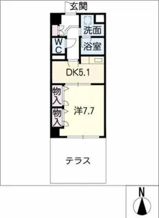 タウン清住【1階】の間取り