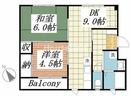 ハイツカクト【3階】の間取り