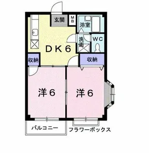 エルディムカオル【2階】の間取り