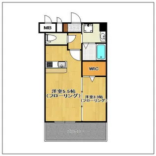 エンクレスト博多駅東II【11階】の間取り