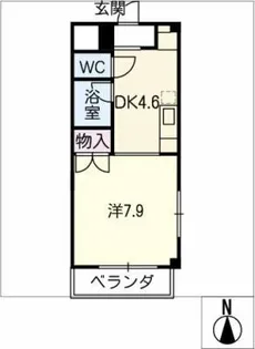 レジデンス川名山【2階】の間取り