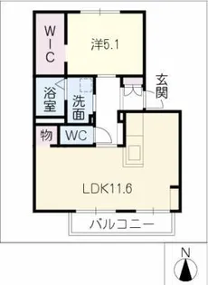 ハイツ末広B【1階】の間取り