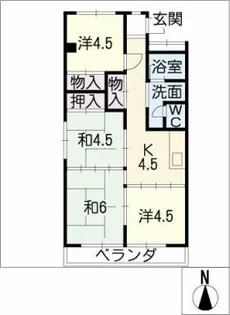 豊福第一マンション【5階】の間取り