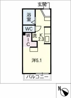 ジュネス東山【1階】の間取り