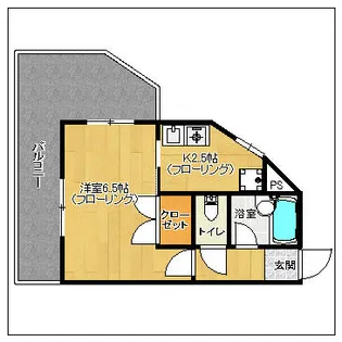 ピュアドームプログレッソ天神【9階】の間取り