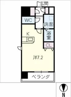 プレサンス名古屋駅前 705号【7階】の間取り