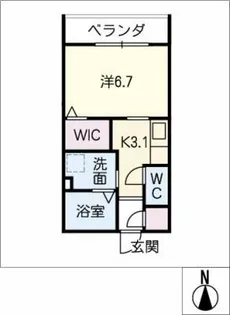 Noble Court東別院【2階】の間取り