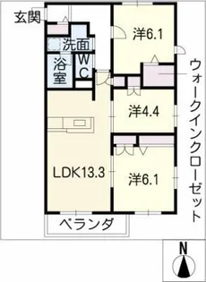 メゾン上名古屋【4階】の間取り