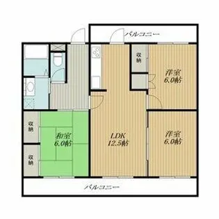 ディアコート貴船【2階】の間取り