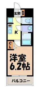 ディアレイシャス名古屋太閤通Ⅱ【6階】の間取り