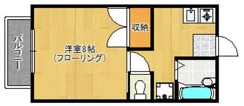 ベレール唐原【103号室】の間取り